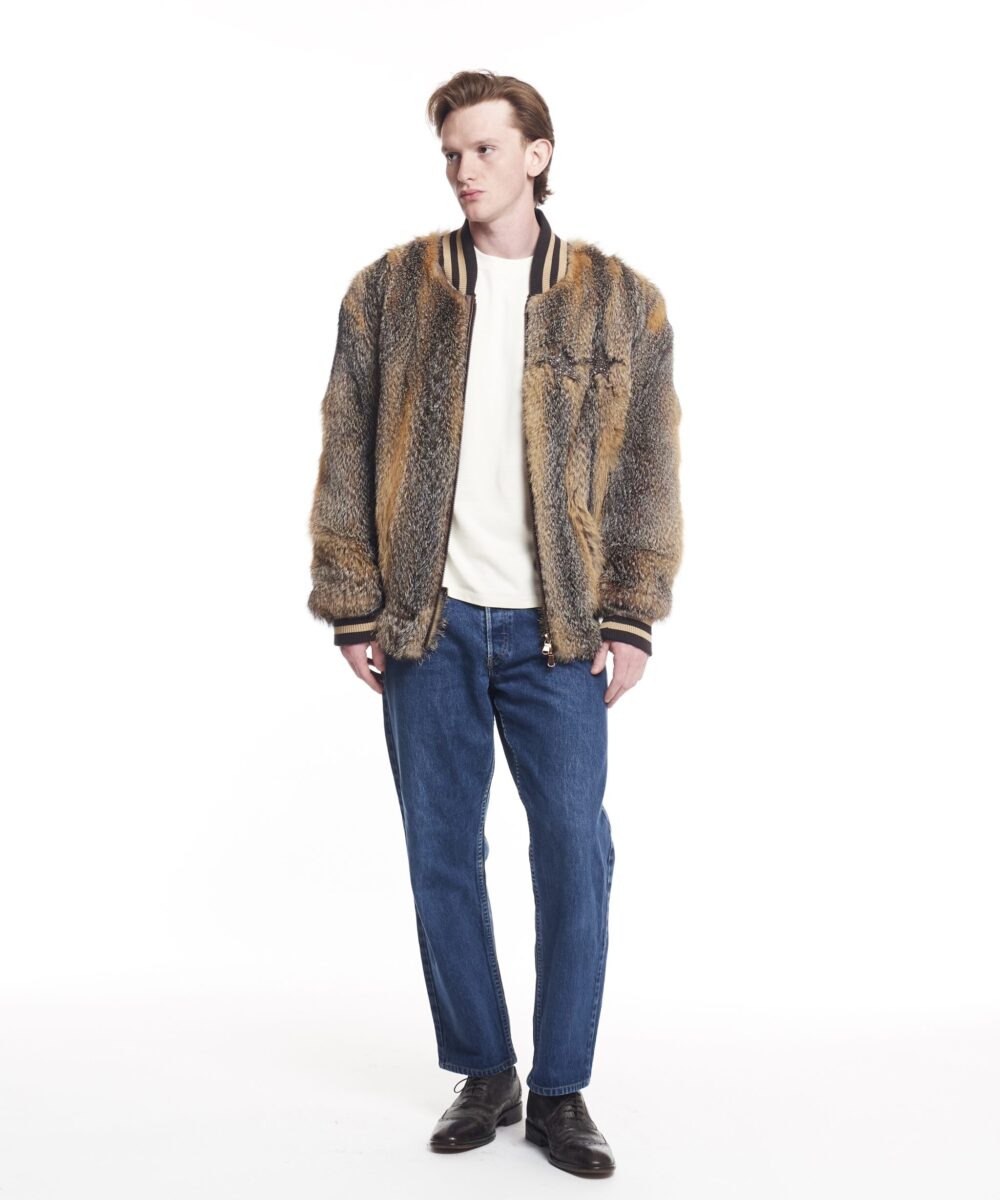 Bomber in pelliccia di volpe